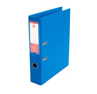 5 Star Premium Lever Arch File Foolscap 70mm Spine Polypropylene Blue (Pack of 10) 913195