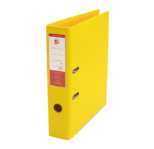 5 Star Premium Lever Arch File Foolscap 70mm Spine Polypropylene Yellow (Pack of 10) 913217