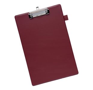 5 Star Standard Clipboard with PVC Cover Foolscap Dark Red 913659