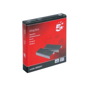 5 Star Staples Galvanised Steel Wire with a Chiselled Point 23/12 (Pack of 1000) 920241