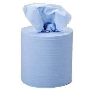 5 Star 1-Ply Centrefeed Tissue Refill for Jumbo Dispenser 150mx180mm Blue (Pack of 6) 930140