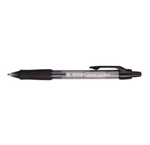 5 Star Retractable Gel Rollerball 0.7mm Tip 0.4mm Line Black (Pack of 12) 930392