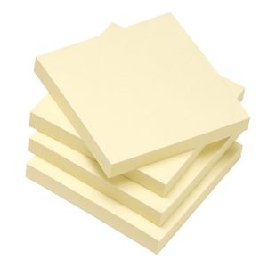 5 Star Recycled Re-move Sticky Notes Repositionable 76x76mm Yellow (Pack of 12) 934180