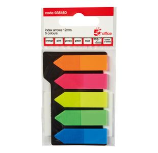 5 Star Index Arrow 12x42mm Assorted 25 Arrows per Card 935460