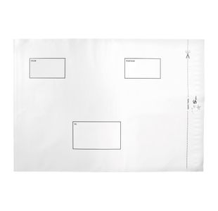 5 Star Waterproof Polythene Envelope Peel/Seal 360x430mm 50mm Flap Opaque (Pack of 100) 935795