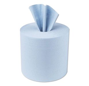 5 Star 1-Ply Centrefeed Refill Recycled 165mmx300m Blue for Jumbo Dispenser (Pack of 6) 936520