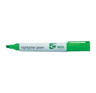 5 Star Highlighter Chisel Tip 1-5mm Line Green (Pack of 10) 938055