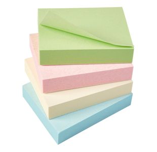 5 Star Recycled Re-Move Sticky Notes Repositionable 38x51mm Assorted Pastel (Pack of 12) 938180
