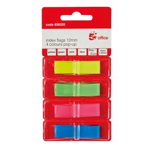 5 Star Index Flags 12x45mm 40 Flags per Colour x4 Colours 938225