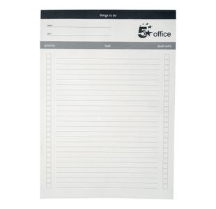 5 Star Things To Do Today Pad A4 80 Sheets 938295