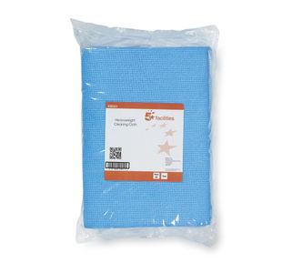 5 Star Heavy Duty Anti-microbial Cleaning Cloth 76gsm 500x300mm Blue (Pack of 25) 939321