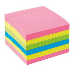 5 Star Extra Sticky Notes Repositionable 76x76mm Assorted Neon (Pack of 6) 940570