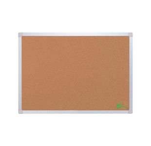 5 Star Cork Board with Wall Fixing Kit Aluminium Frame 1200x900mm 940600