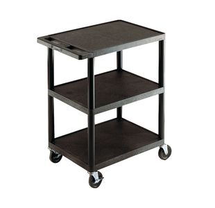 GPC 3 Shelf Service Trolley Black GI341L