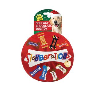 Christmas Chocolate Box Squeaky Dog Toy XMA13509OB