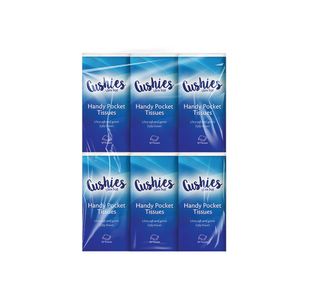 Cushies Ultra Soft Pocket Tissues x6 Pack of 24 HOM6405