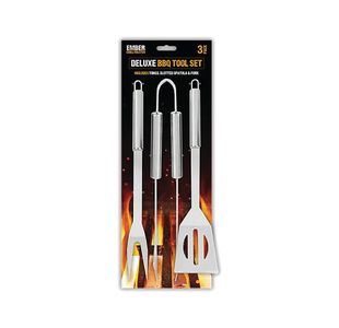 Deluxe BBQ Stainless Steel 3 Piece Tool Set SUM8198OBS