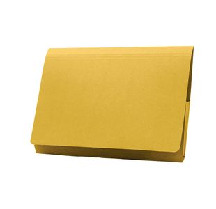 Exacompta Guildhall Full Flap Pocket Wallet Foolscap Yellow (Pack of 50) PW2-YLW