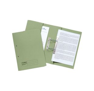 Exacompta Guildhall Transfer Spiral Pocket File 315gsm Foolscap Green (Pack of 25) 349-GRN