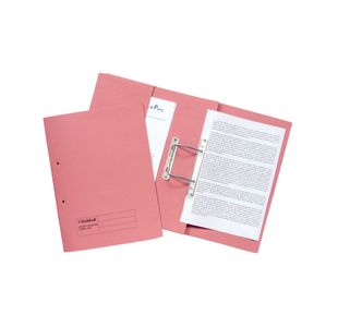 Exacompta Guildhall Transfer Spiral Pocket File 315gsm Foolscap Pink (Pack of 25) 349-PNK