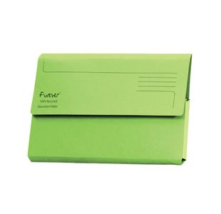 Exacompta Forever Document Wallet Manilla Foolscap Bright Green (Pack of 25) 211/5004
