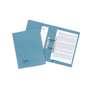 Exacompta Guildhall Heavyweight Transfer Spiral Pocket File Foolscap Blue (Pack of 25) 211/6000
