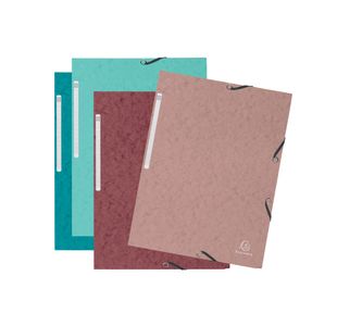 Exacompta Skandi Elasticated 3 Flap File A4 Assorted (Pack of 4) 55270E
