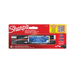 Sharpie Creative Marker Bullet Tip Black/White (Pack of 2) 2201181