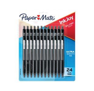 PaperMate Inkjoy 300Rt Ballpoint Medium 1.0mm Tip Black (Pack of 24) 2223762