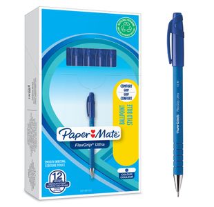 PaperMate Flexgrip Ultra Ballpoint Pen Medium Blue (Pack of 12) S0190153