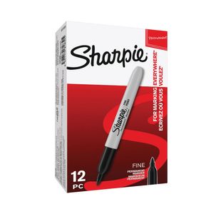 Sharpie Permanent Marker Fine Black (Pack of 12) S0810930