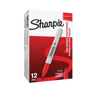 Sharpie Permanent Marker Fine Red (Pack of 12) S0810940