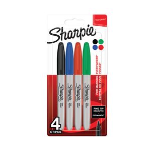 Sharpie Permanent Marker Fine Assorted Pack of 4 1985858