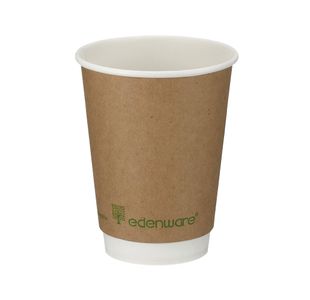 Go-Pak Double Wall Coffee Cup PLA Lined 12oz Kraft (Pack of 500) B04013