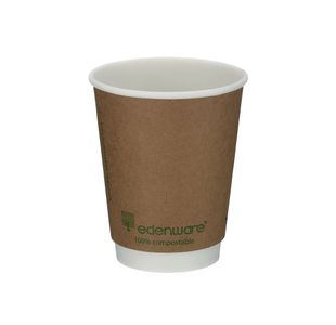 Go-Pak Double Wall Coffee Cup 8oz PLA Lined 20x25 Kraft (Pack of 500) B04012EU