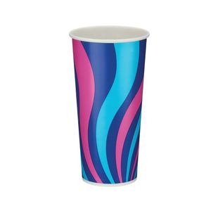 Go-Pak Single Wall Cold Paper Cup PE Lined 22oz Assorted (Pack of 1000) D01106