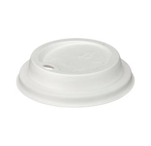 Go-Pak Moulded Fibre Coffee Cup Lid 12 to 16oz White (Pack of 1000) D06032