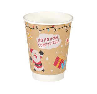 Go-Pak Double Wall Christmas Icons Hot Cup 12oz Pack of 500 XQ04133XM