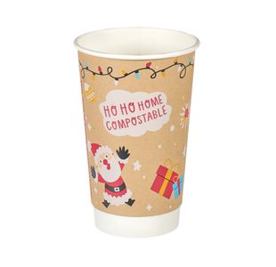 Go-Pak Double Wall Christmas Icons Hot Cup 16oz Pack of 500 XQ04144XM