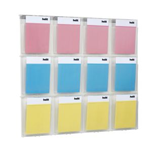 Helit Placativ Wall Display 12xA4 Pockets Clear H6811102