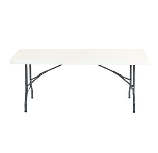 Hoya steel framed table with blow moulded top - 1830 wide