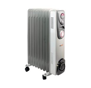 Oil Filled Radiator 2kW Timer Control White (Variable thermostat with timer control) CR2T
