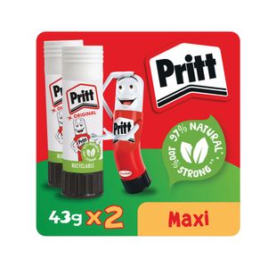 Pritt Stick Glue Stick 43g (Pack of 2) 1485357