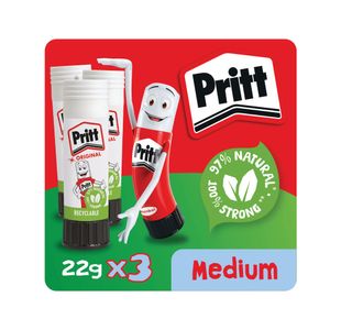 Pritt Stick Glue Stick 22g Pack of 3 3055885