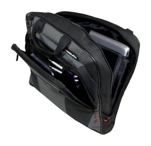 Monolith Nylon Laptop Messenger Bag Black and Grey 2400