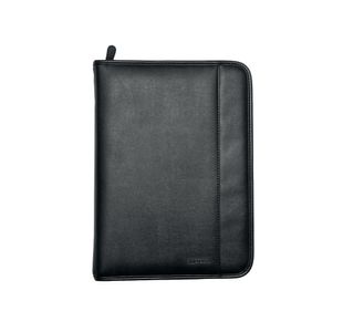 Monolith Leather Look Zipped Ring Binder A4 Black 2926