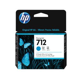 HP 712 DesignJet Ink Cartridge 29-ml Cyan 3ED67A