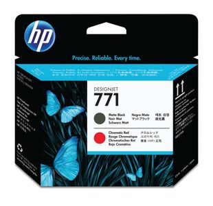 HP 771 DesignJet Printhead Matte Black/Chromatic Red CE017A