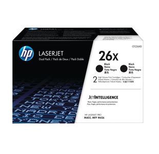 HP 26X Original LaserJet Toner Cartridge High Yield Black 2-pack CF226XD