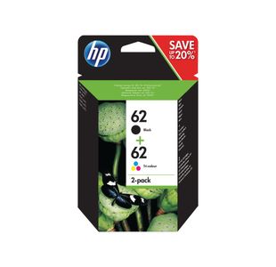 HP 62 Original Ink Cartridge 4/4.5-ml Black/Tri-color N9J71AE